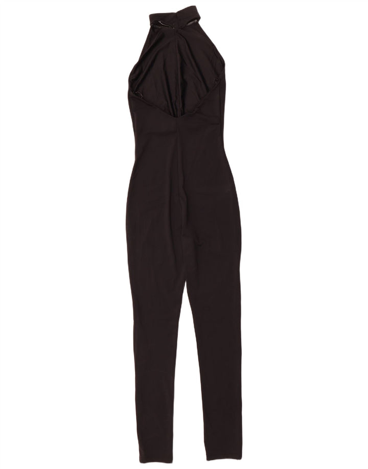 Zara Womens Halter Jumpsuit UK 12 Medium  Black Polyamide