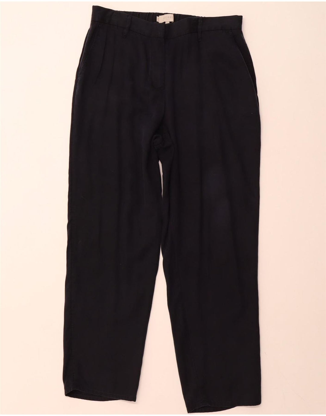 HOBBS Womens Straight Chino Trousers UK 12 Medium W30 L28 Navy Blue