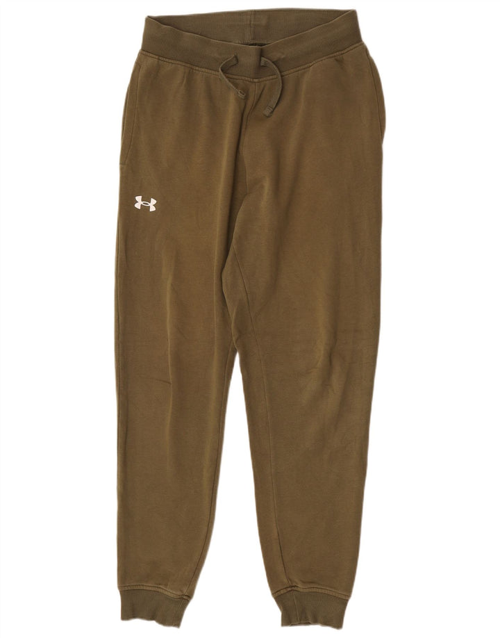 Under Armour Mens Tracksuit Trousers Joggers Medium Khaki Cotton