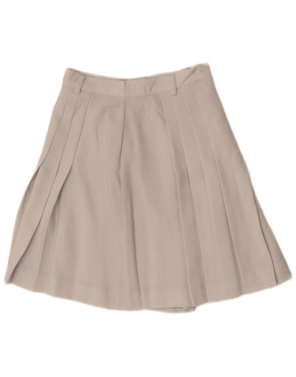 GB.PEDRINI Womens Pleated Skirt IT 40 Small W24  Grey Viscose