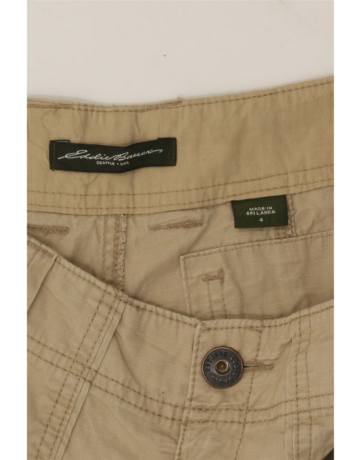EDDIE BAUER Womens Cargo Shorts US 4 Small W32 Beige Cotton Vintage Eddie Bauer and Second-Hand Eddie Bauer from Messina Hembry 