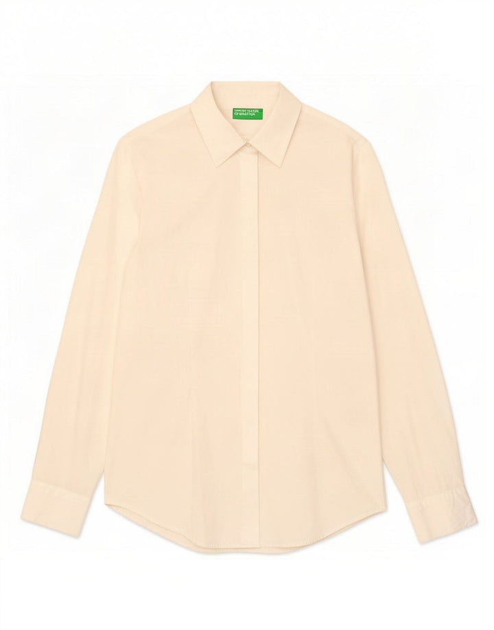 Benetton Womens Shirt UK 12 Medium White