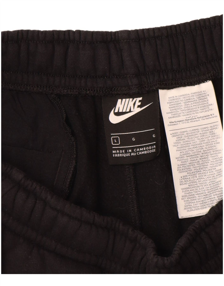 NIKE Mens Graphic Sport Shorts Large  Black Cotton