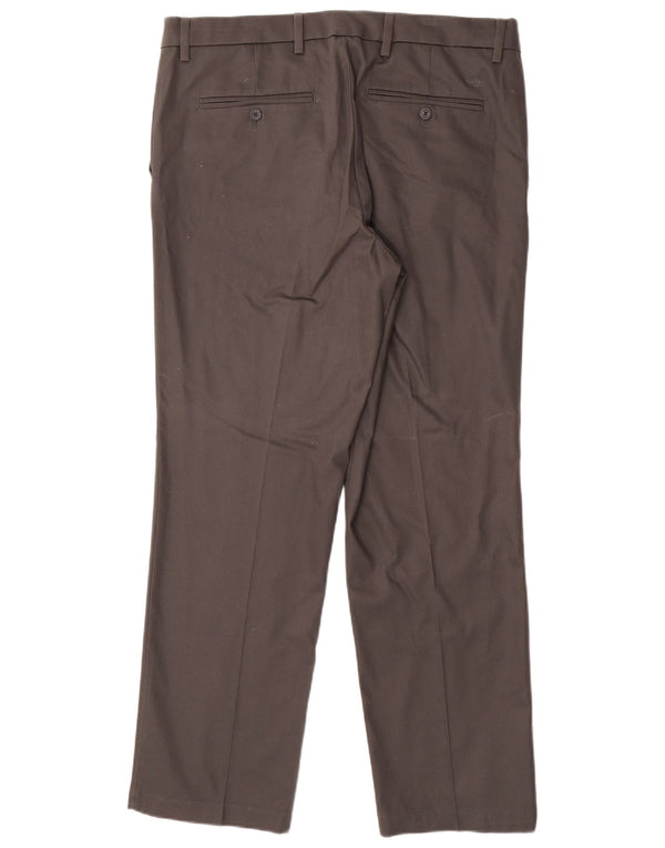 DOCKERS Mens Comfort Fit Straight Chino Trousers W36 L30 Grey Cotton