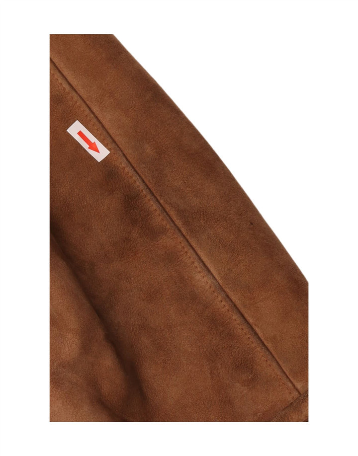 Vintage Womens Oversized Shearling Jacket EU 40 Medium Brown Shearling