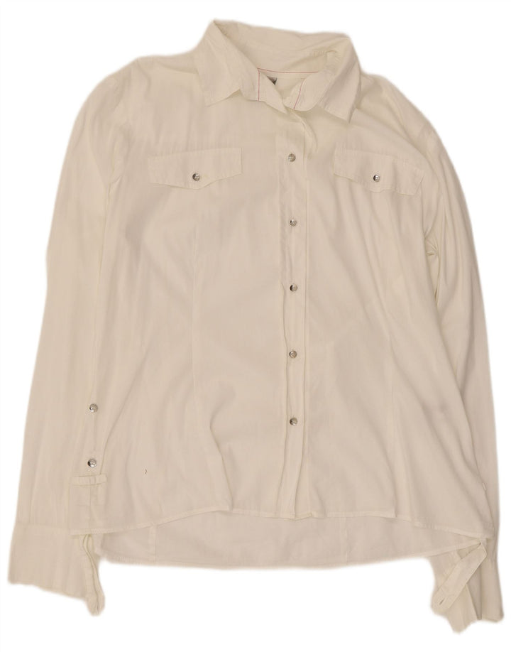 Murphy & Nye Womens Shirt Blouse UK 16 Large White Cotton