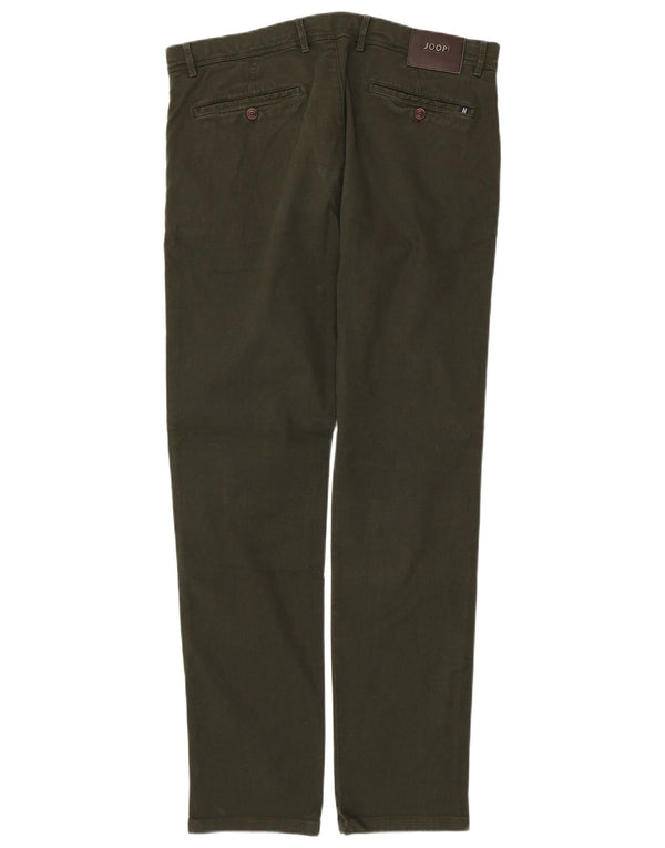 JOOP Mens Modern Fit Slim Chino Trousers W34 L34  Green Cotton