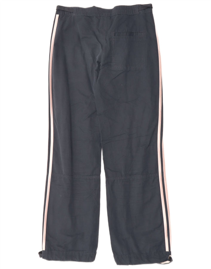 Adidas Womens Straight Casual Trousers UK 8 Small W30 L30 Navy Blue Cotton
