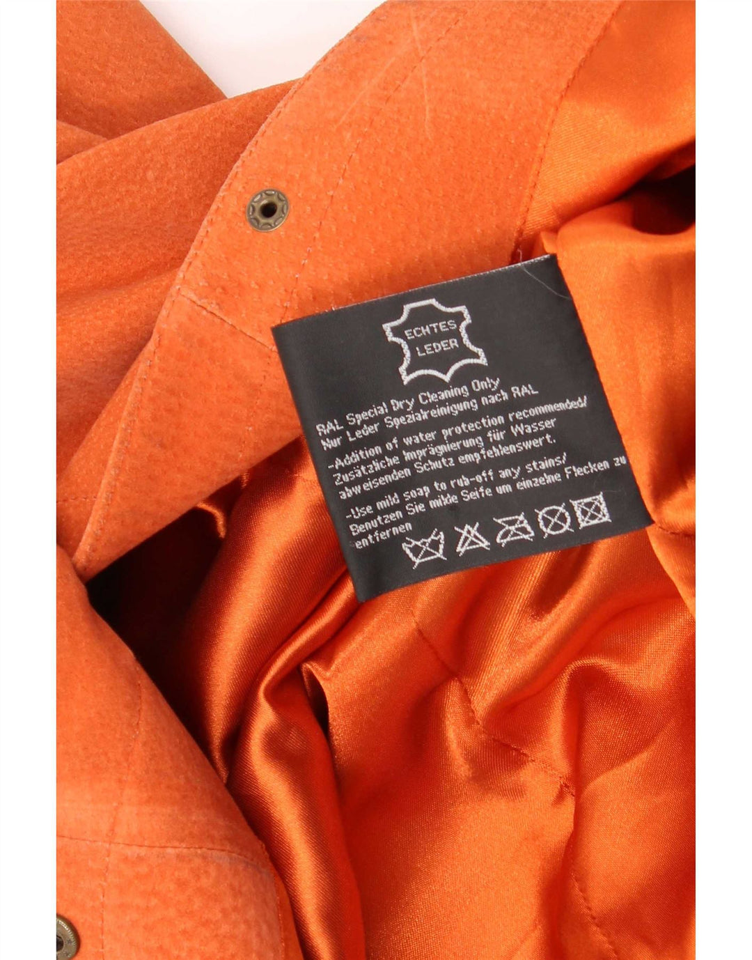 Elements Womens Suede Jacket UK 14 Large Orange Leather