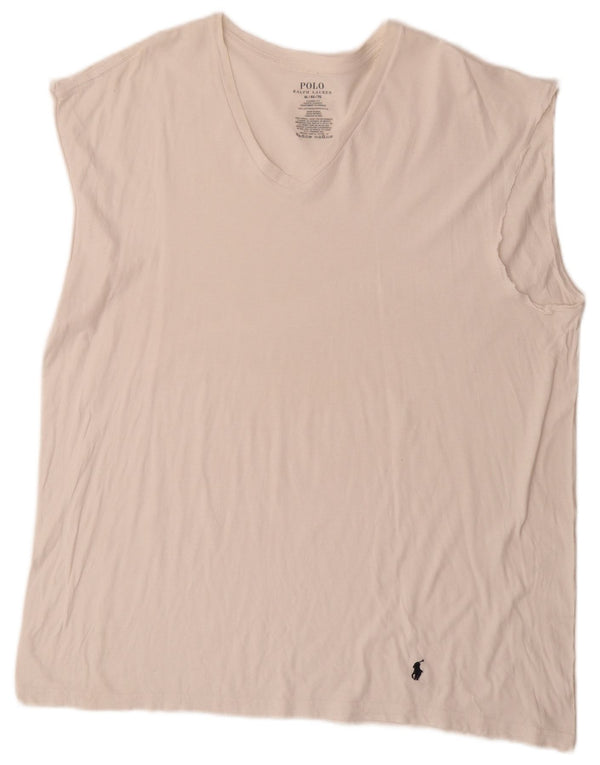 Polo Ralph Lauren Mens Vest Top XL White Cotton