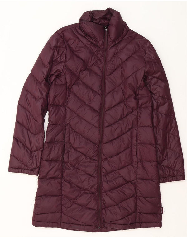 Calvin Klein Womens Padded Coat UK 14 Medium Burgundy Nylon