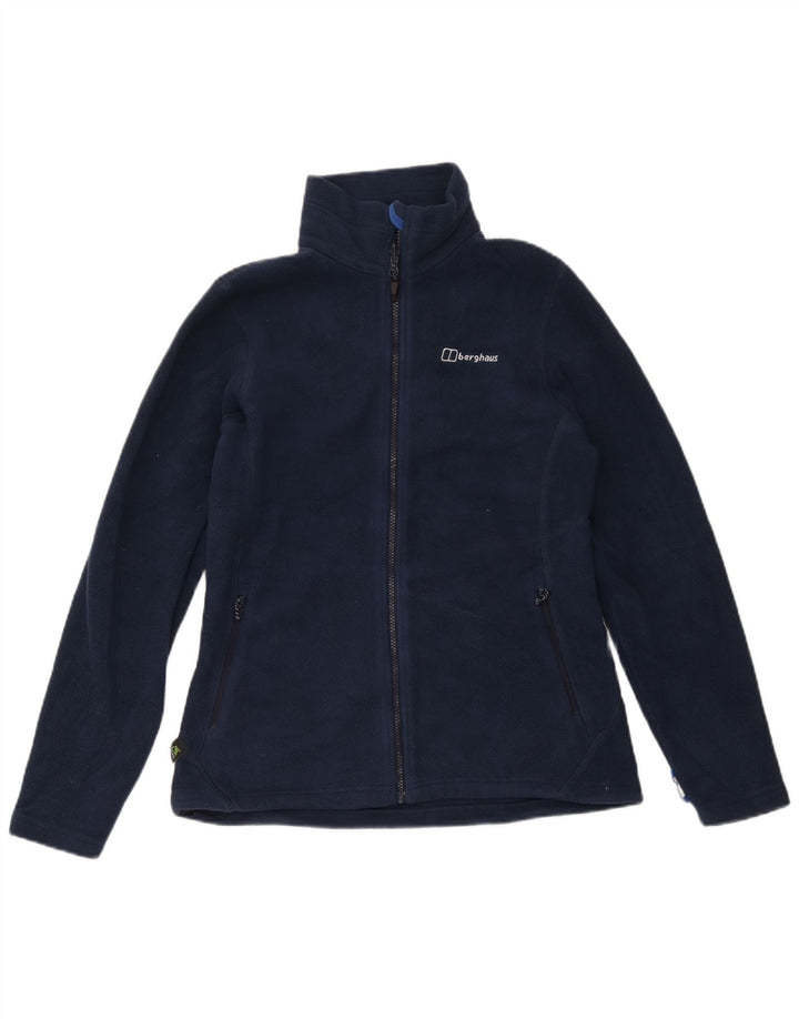 Berghaus Womens Fleece Jacket UK 14 Large Navy Blue Polyester