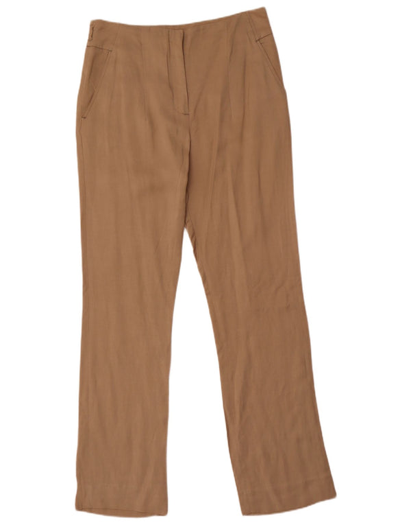 Zara Womens High Waist Straight Chino Trousers Medium W28 L31 Beige Viscose