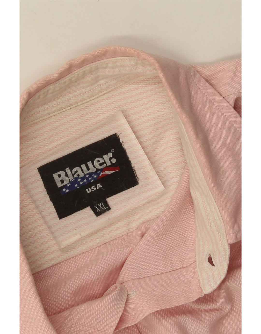 Blauer Mens Military Shirt 2XL Pink Cotton