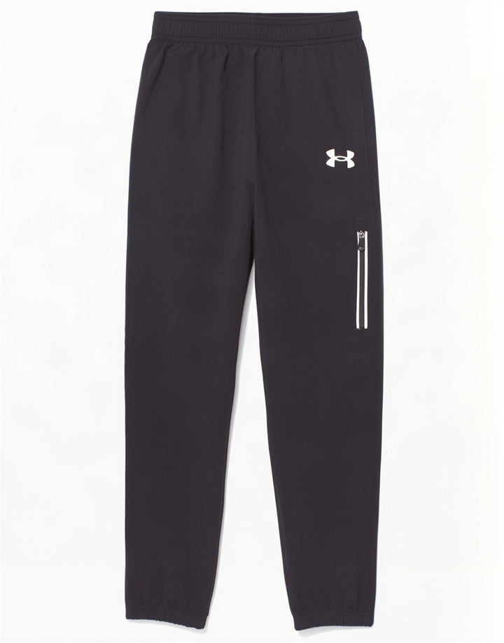 Under Armour Boys Tracksuit Trousers Joggers 6-7 Years Black Polyester