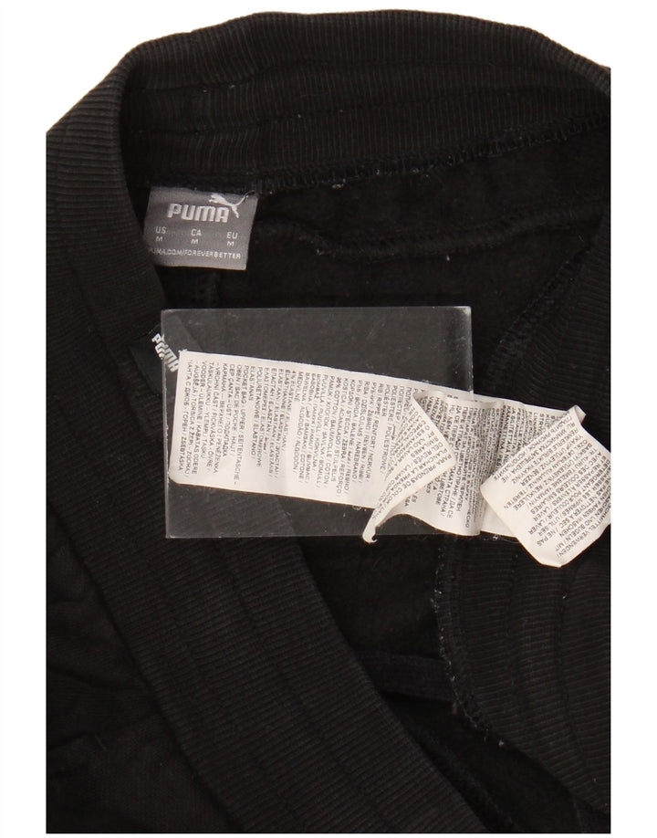 PUMA Womens Tracksuit Trousers Joggers UK 14 Medium  Black Cotton