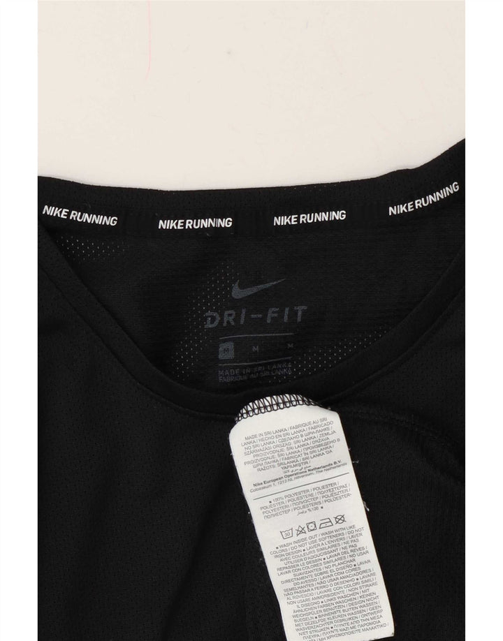 Nike Mens Dri Fit See Through T-Shirt Top Medium Black Polyester