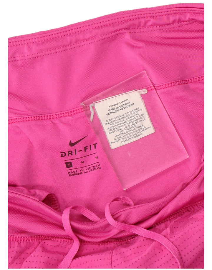 NIKE Womens Dri Fit Sport Shorts UK 14 Medium  Pink Polyester