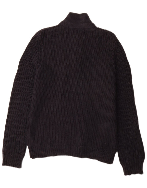 TED BAKER Mens Cardigan Sweater Size 4 Large Navy Blue Cotton