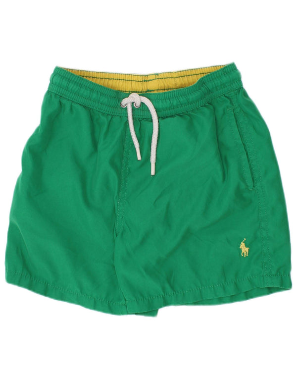 Polo Ralph Lauren Boys Swimming Shorts 5-6 Years Green Polyester