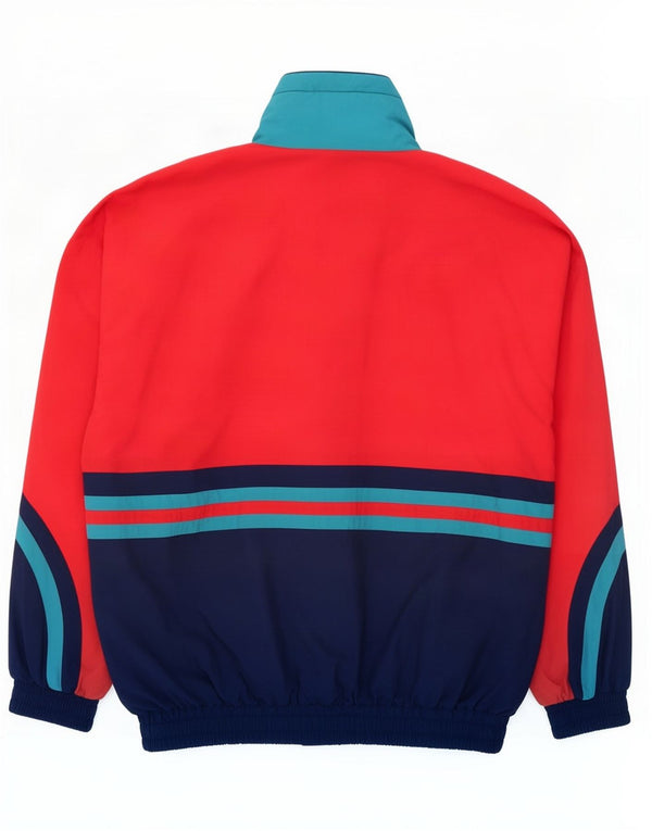 Etirel Mens Tracksuit Top Jacket IT 54 XL Navy Blue Colourblock Nylon