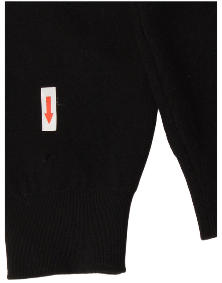 Lacoste Mens Cardigan Sweater Size 6 XL Black Wool