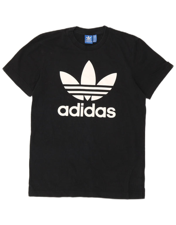 ADIDAS Mens Graphic T-Shirt Top Small Black Cotton