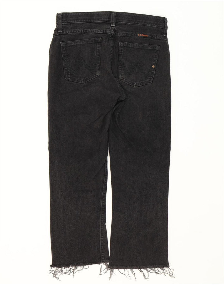 WRANGLER Womens Cropped Jeans W34 L24 Black Cotton Vintage Wrangler and Second-Hand Wrangler from Messina Hembry 