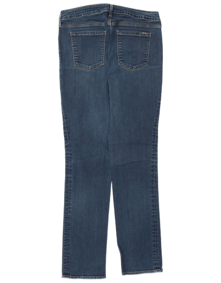 Eddie Bauer Womens Slightly Curvy Straight Jeans US 12 Large W32 L30 Blue
