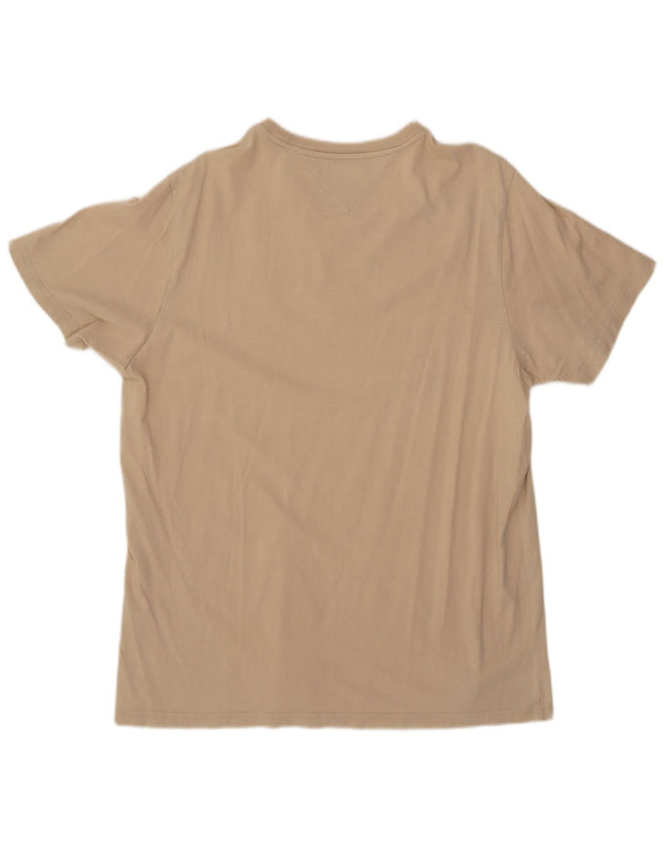TOMMY HILFIGER Mens T-Shirt Top XL Beige