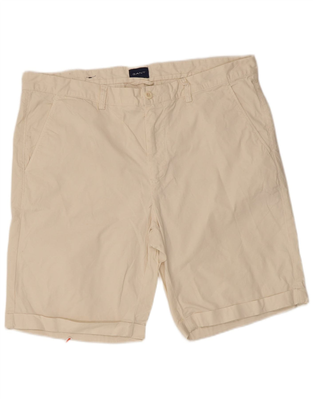 Gant Mens Regular Fit Chino Shorts W38 XL Off White Cotton