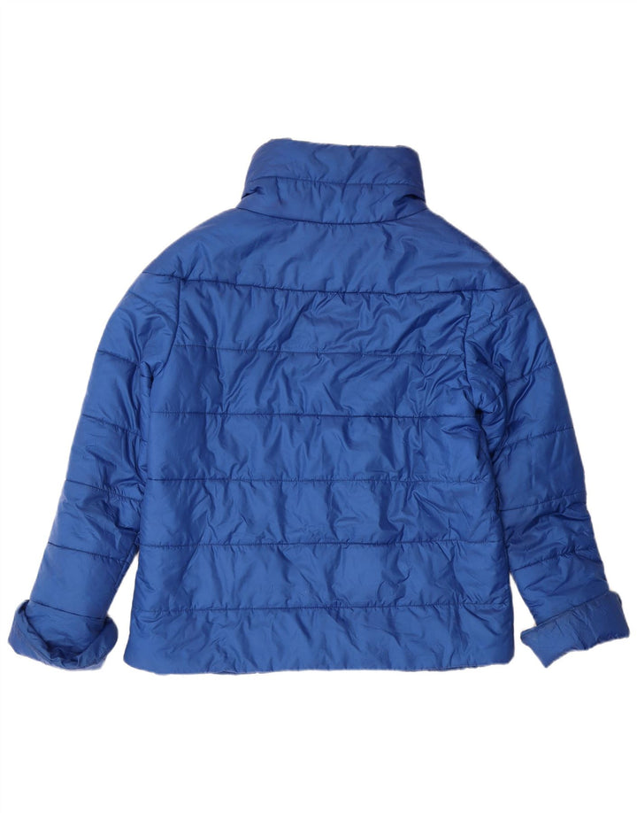 CAVALLI Womens Padded Jacket IT 46 Large Blue Polyester
