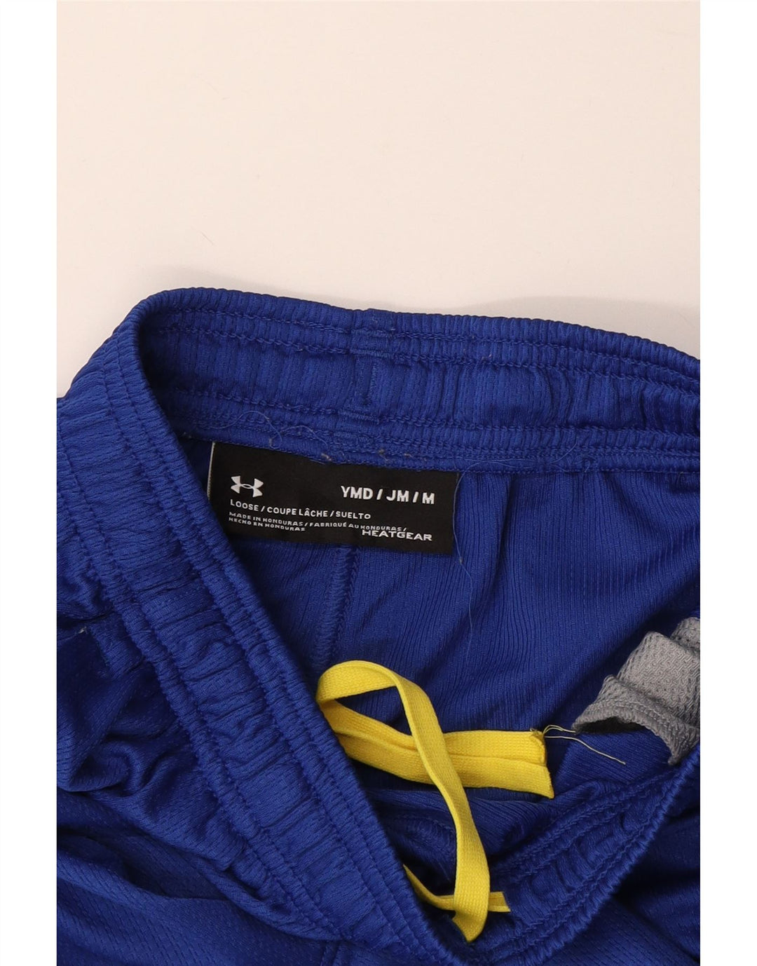 UNDER ARMOUR Boys Heat Gear Graphic Sport Shorts 9-10 Years Medium Blue