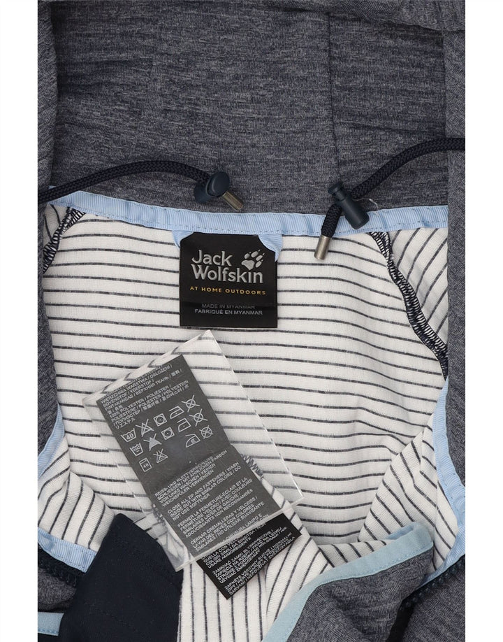JACK WILLS Womens Zip Hoodie Sweater UK 14 Medium Navy Blue Polyester Vintage Jack Wills and Second-Hand Jack Wills from Messina Hembry 