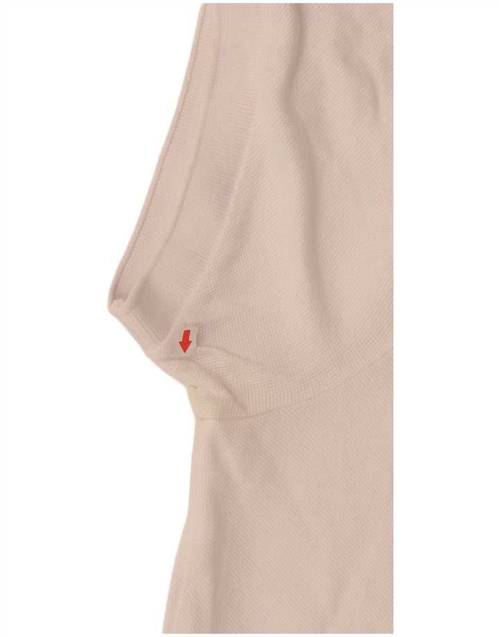 LACOSTE Mens Graphic Regular Fit Polo Shirt Size 5 Large White Cotton