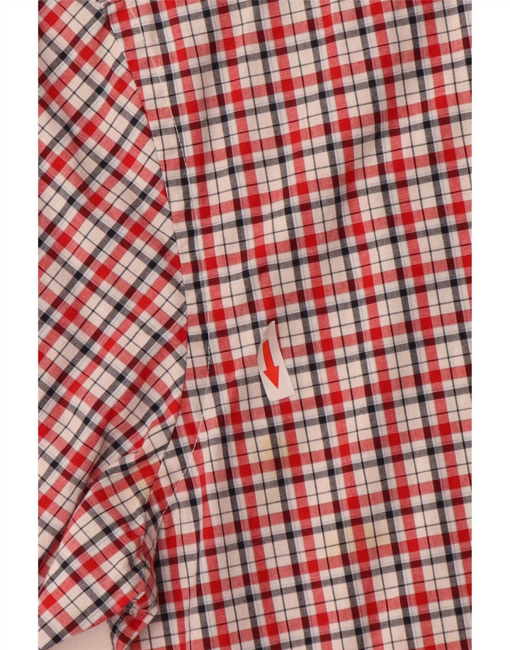 Tommy Hilfiger Mens Custom Fit Shirt Small Red Check Cotton
