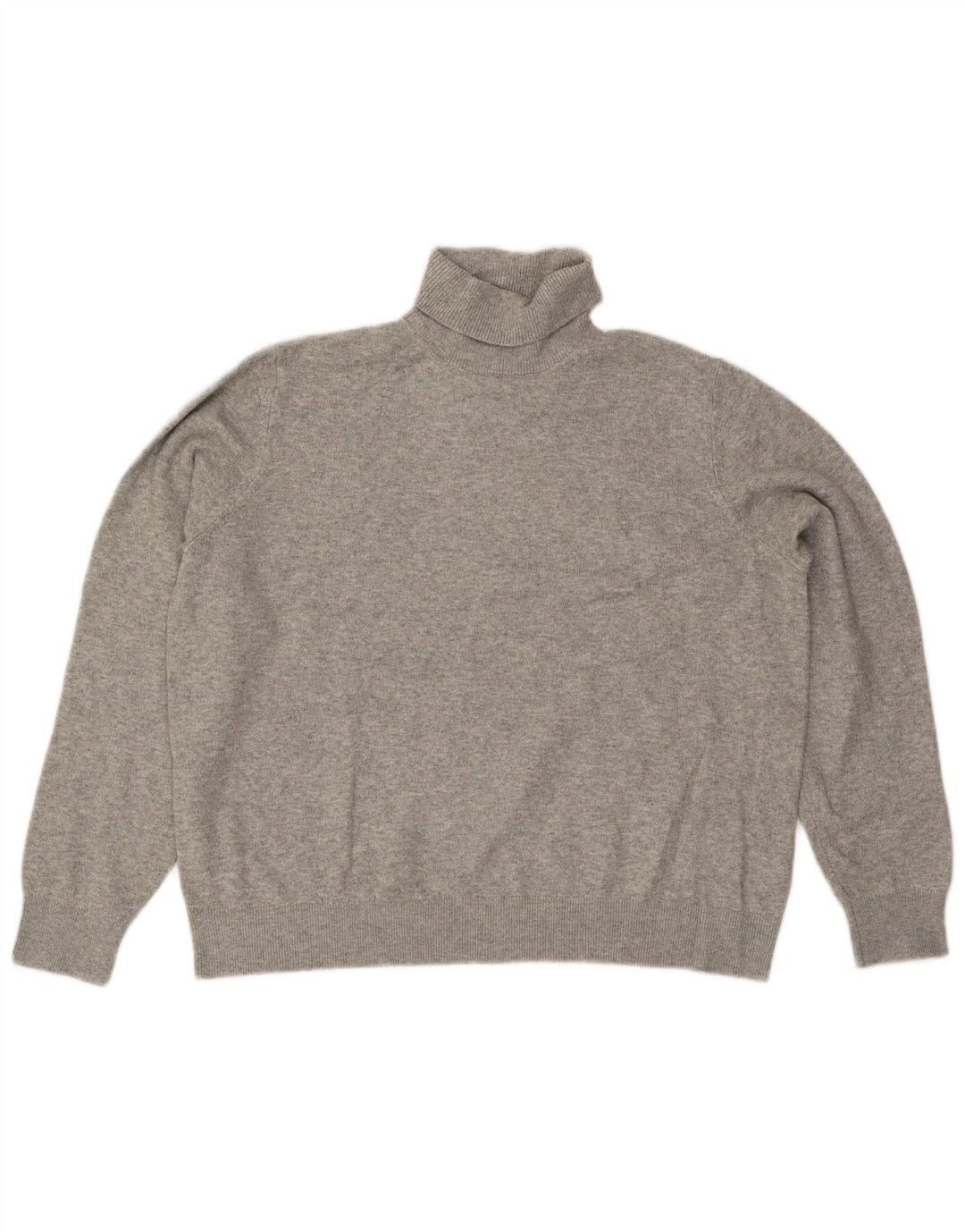 Marks & Spencer Womens Roll Neck Jumper Sweater UK 16 Large Grey Flecked