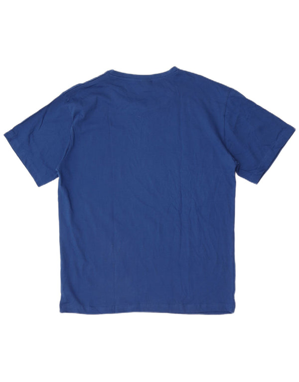 Lotto Mens T-Shirt Top XL Blue Cotton