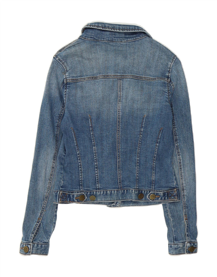 OASIS Womens Crop Denim Jacket UK 10 Small Blue Cotton Vintage Oasis and Second-Hand Oasis from Messina Hembry 
