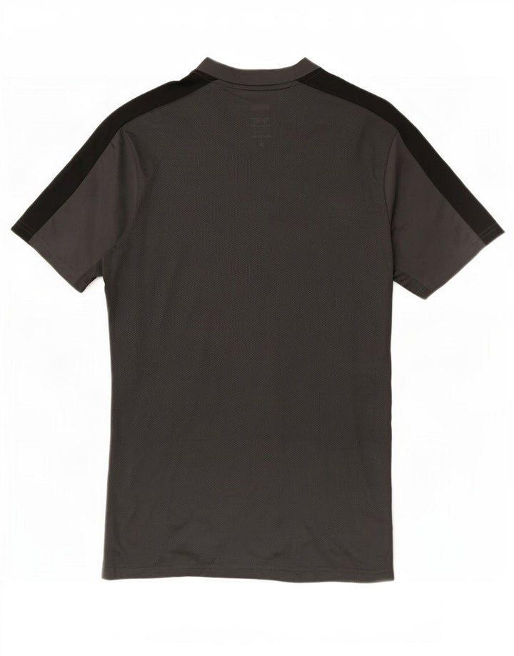 Nike Mens Dri Fit Slim T-Shirt Top Medium Grey Colourblock Polyester