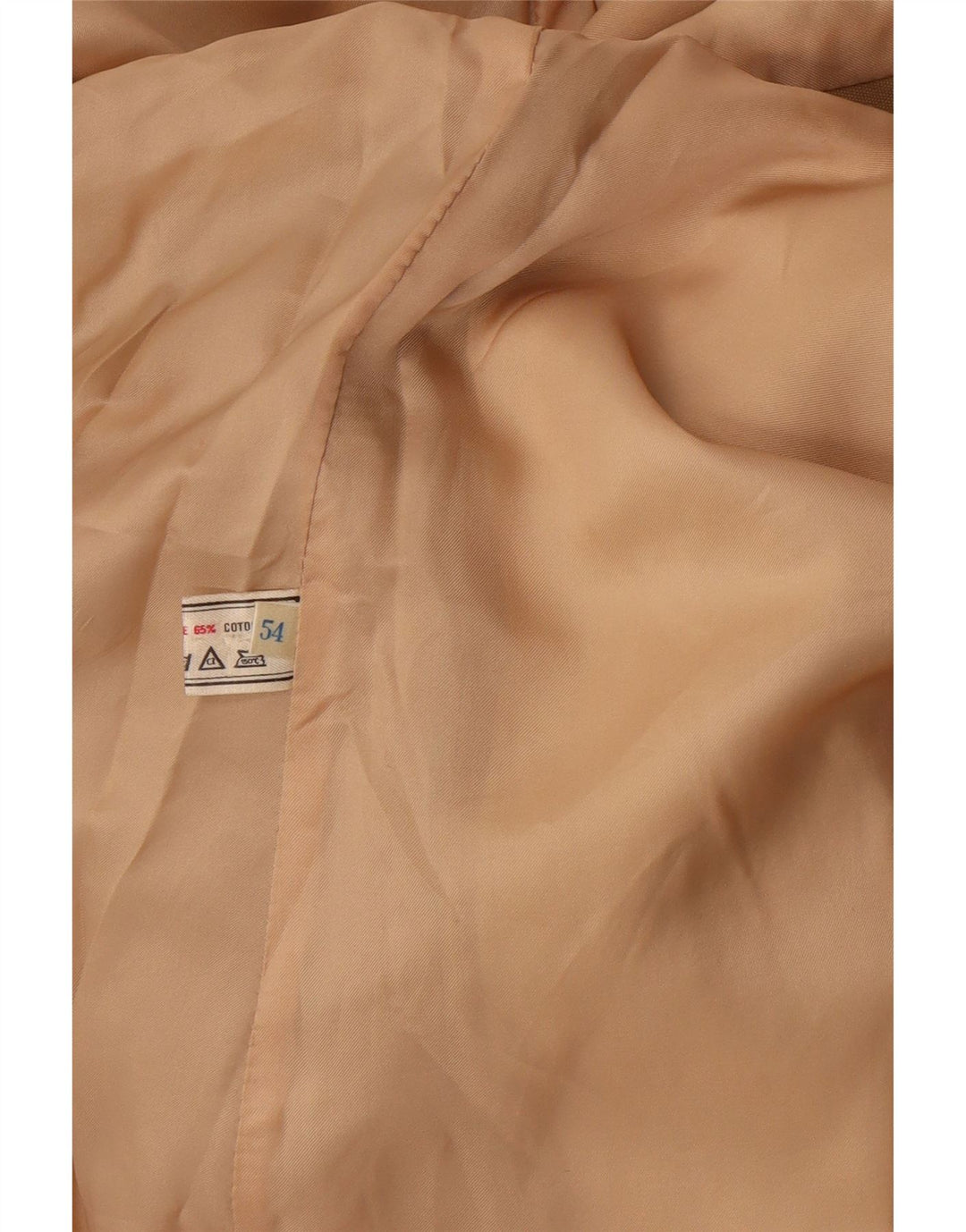Vintage Mens Trench Coat UK 38 Medium Beige Polyester