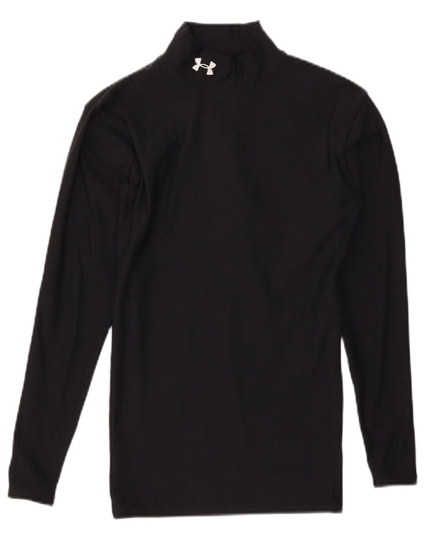 Under Armour Mens Cold Gear Top Long Sleeve Small Black Polyester