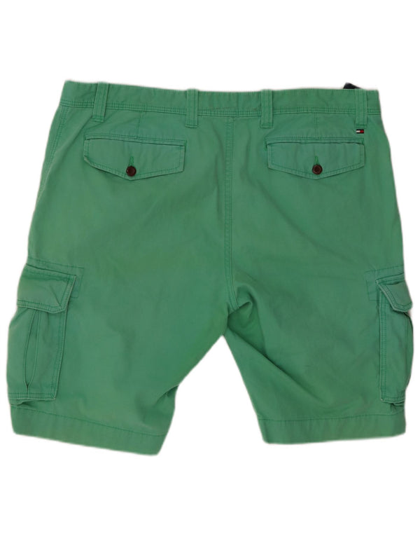 TOMMY HILFIGER Mens Cargo Shorts W38 XL Green Cotton
