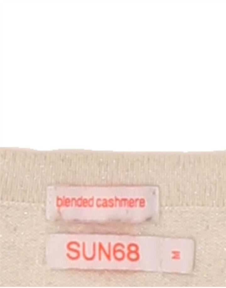 SUN68 Womens Cardigan Sweater UK 12 Medium Beige Cotton Vintage Sun68 and Second-Hand Sun68 from Messina Hembry 