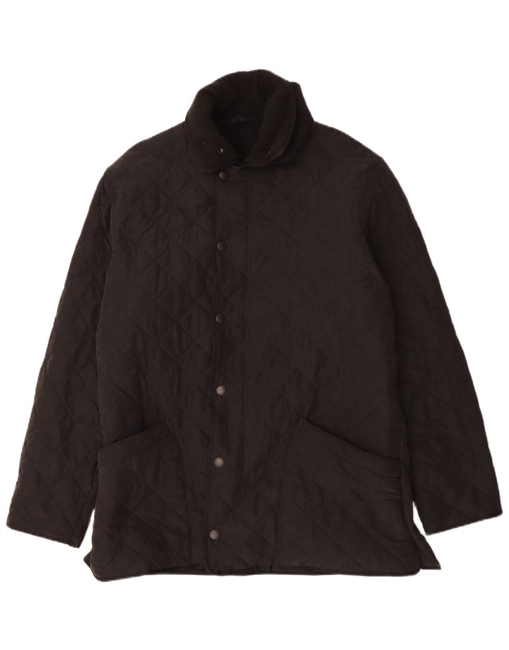 BARBOUR Mens Quilted Jacket UK 40 Large Black