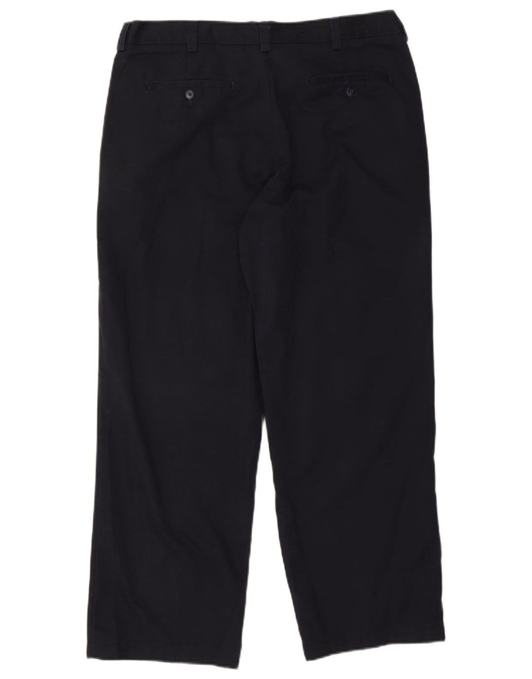IZOD Mens Straight Chino Trousers W36 L29 Navy Blue Cotton