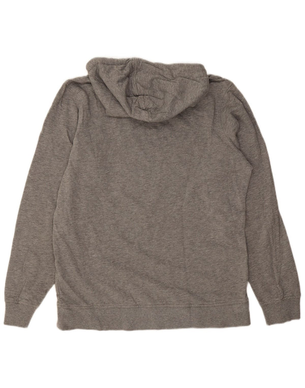 Jack & Jones Mens Graphic Hoodie Jumper Large Grey Flecked Cotton