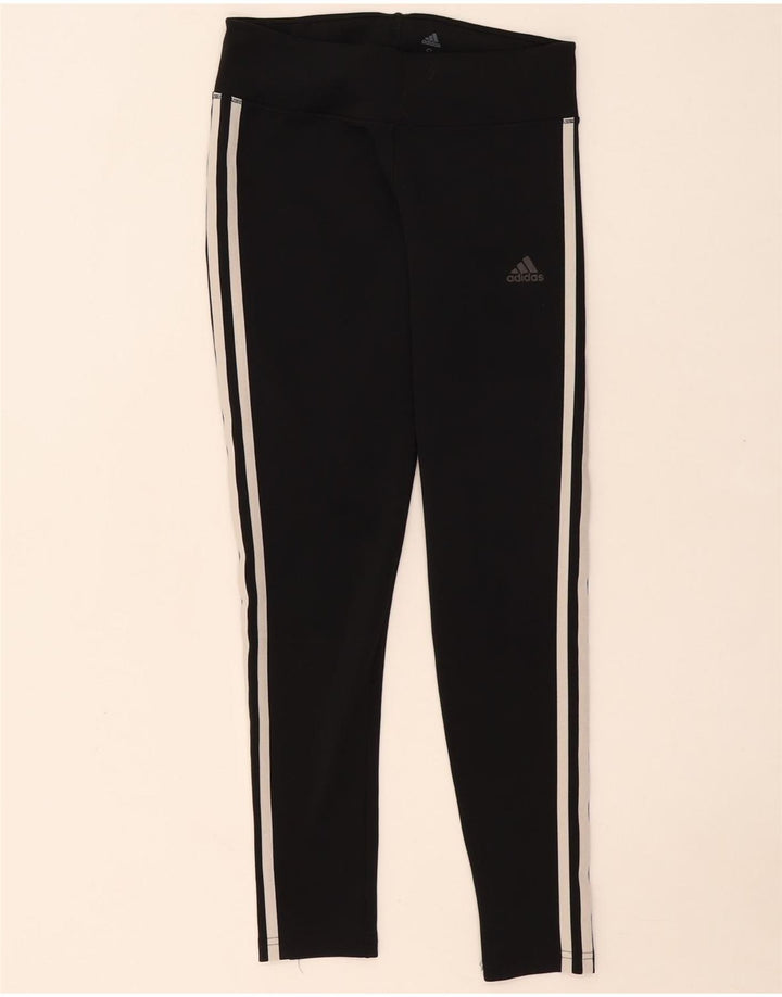 ADIDAS Womens Climalite Leggings UK 8/10 Small  Black Polyester