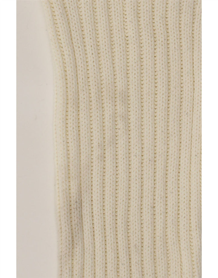 Zara Womens Crop Oversized Roll Neck Jumper Sweater UK 10 Small White