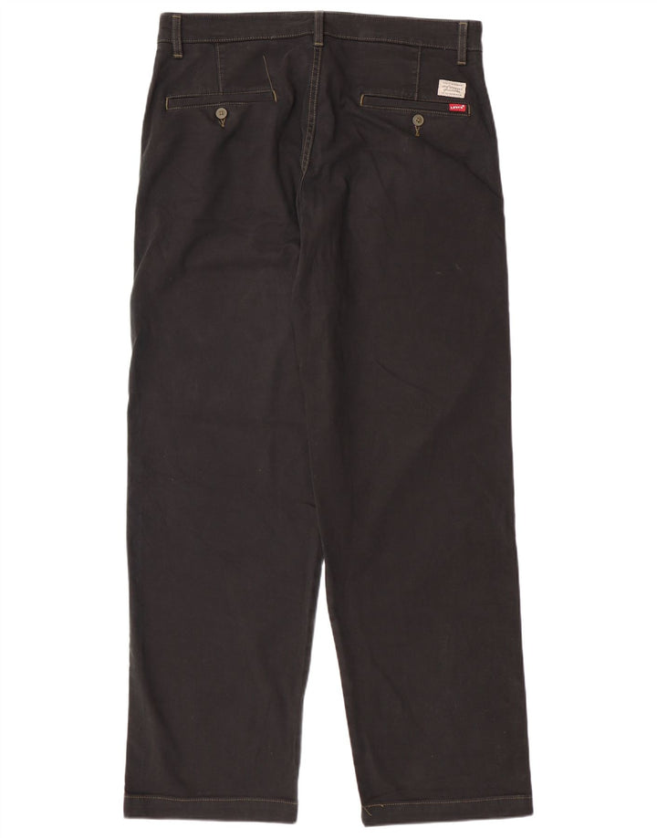LEVI'S Mens 540 Straight Chino Trousers W33 L29  Black Cotton